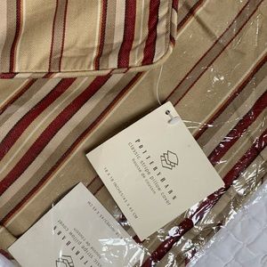 2 Pottery Barn classic stripe pillow covers 18x18